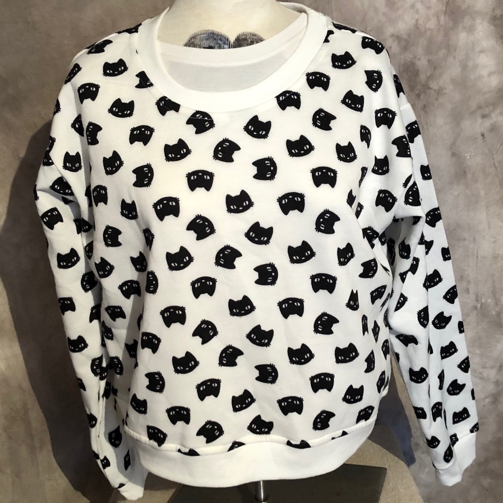 BETTER TOGETHER BLACK CAT SWEATSHIRT XL